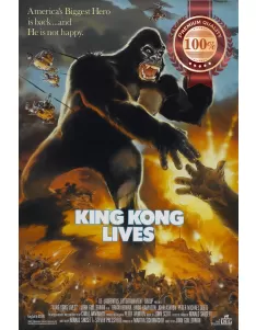KING KONG LIVES 1986 80s ORIGINAL CINEMA ART FILM MOVIE PRINT PREMIUM POSTER