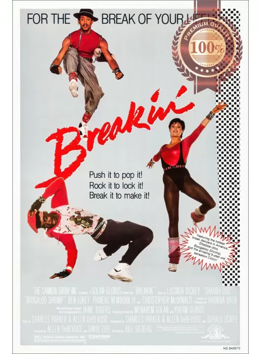 BREAKIN BREAKDANCE 1984 80s ORIGINAL OFFICIAL CINEMA MOVIE PRINT PREMIUM POSTER