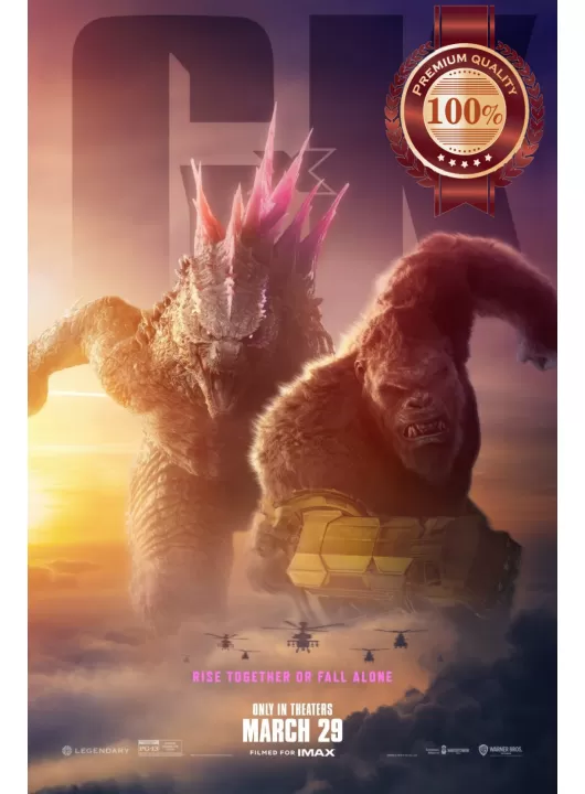 GODZILLA X KONG THE NEW EMPIRE 2024 ORIGINAL CINEMA MOVIE PRINT PREMIUM POSTER GODZILLA X KONG THE NEW EMPIRE 2024 ORIGINAL CINEMA MOVIE PRINT PREMIUM POSTER