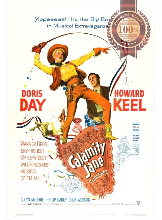 CALAMITY JANE 1953 50s ORIGINAL OFFICIAL CINEMA MOVIE PRINT PREMIUM POSTER CALAMITY JANE 1953 50s ORIGINAL OFFICIAL CINEMA MOVIE PRINT PREMIUM POSTER