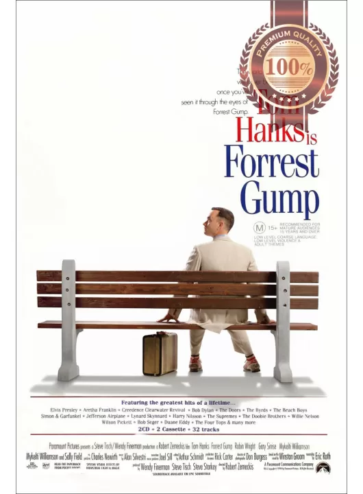 FORREST GUMP 1994 TOM HANKS OFFICIAL ORIGINAL 90s MOVIE PRINT PREMIUM POSTER