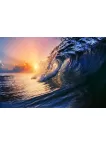 WAVE TUBE BREAKING SUNSET CRASHING SURF SEA SPRAY PHOTO PRINT PREMIUM POSTER WAVE TUBE BREAKING SUNSET CRASHING SURF SEA SPRAY PHOTO PRINT PREMIUM POSTER