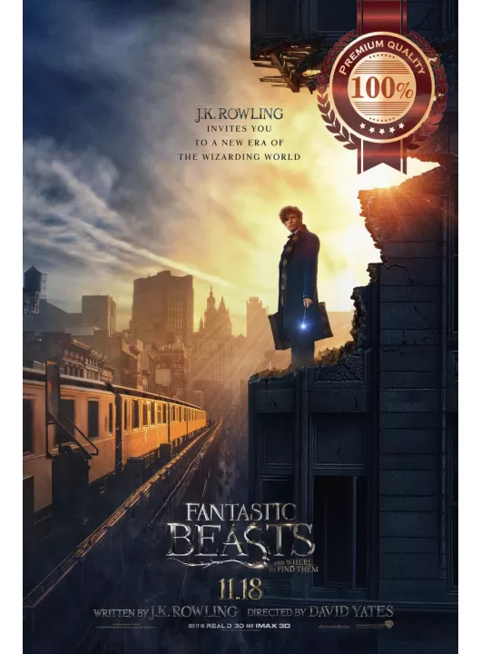 FANTASTIC BEASTS AND WHERE TO FIND THEM 2016 MOVIE FILM PRINT PREMIUM POSTER