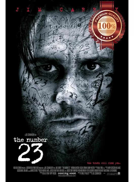 THE NUMBER 23 JIM CARREY THE TRUTH WILL FIND YOU MOVIE PRINT PREMIUM POSTER