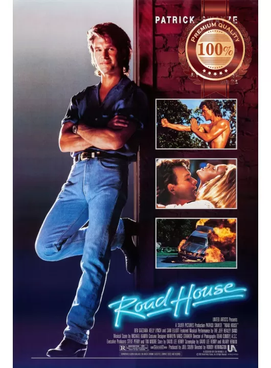 ROAD HOUSE ROADHOUSE 1989 80 ORIGINAL OFFICIAL CINEMA MOVIE PRINT PREMIUM POSTER
