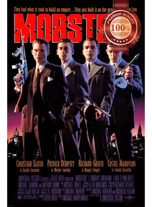 MOBSTERS 1991 90s ORIGINAL OFFICIAL MOVIE FILM PRINT PREMIUM POSTER
