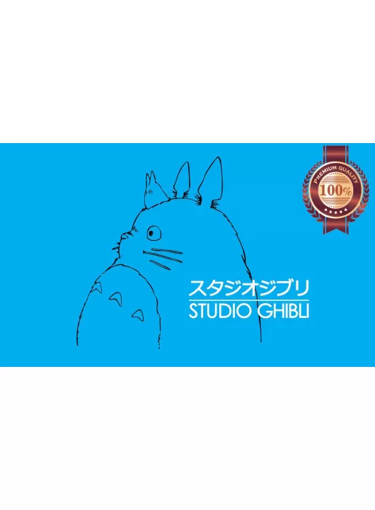 STUDIO GHIBLI LOGO HAYAO MIYAZAKI TOTORO WALL ART BLUE PRINT PREMIUM POSTER STUDIO GHIBLI LOGO HAYAO MIYAZAKI TOTORO WALL ART BLUE PRINT PREMIUM POSTER