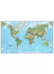 THE WORLD ENVIRONMENTAL GEOGRAPHY ATLAS MAP ROUNDED VIEW PRINT PREMIUM POSTER