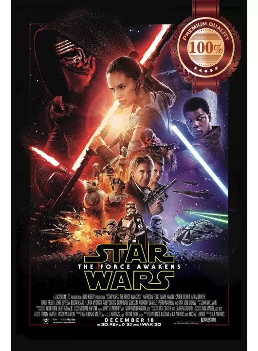 THE FORCE AWAKENS STAR WARS OFFICIAL ORIGINAL CINEMA PRINT PREMIUM POSTER THE FORCE AWAKENS STAR WARS OFFICIAL ORIGINAL CINEMA PRINT PREMIUM POSTER