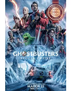 GHOSTBUSERS FROZEN EMPIRE CAST 2024 ORIGINAL MOVIE CINEMA PRINT PREMIUM POSTER
