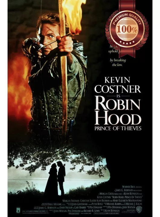 ROBIN HOOD PRINCE OF THIEVES 1991 90s ORIGINAL CINEMA MOVIE PRINT PREMIUM POSTER