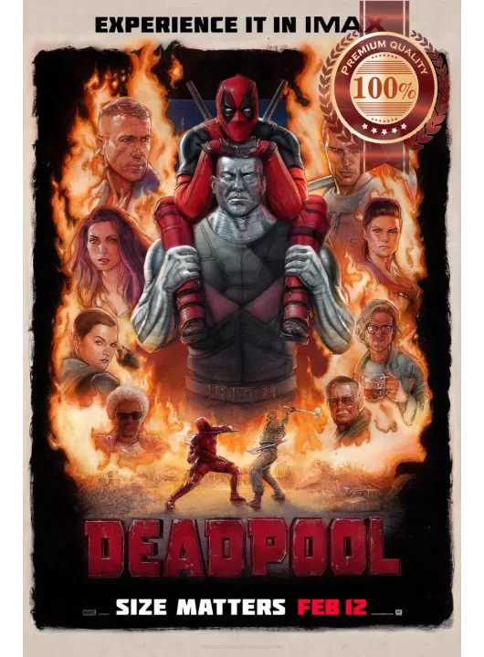 DEADPOOL 1 OFFICIAL ORIGINAL FIRST MOVIE FILM CINEMA PRINT PREMIUM POSTER DEADPOOL 1 OFFICIAL ORIGINAL FIRST MOVIE FILM CINEMA PRINT PREMIUM POSTER