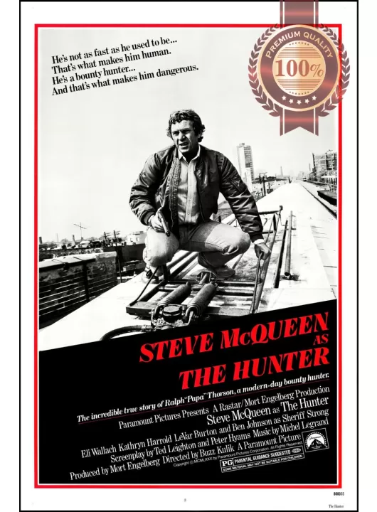 THE HUNTER 1980 80s ORIGINAL REPRO MOVIE FILM CINEMA PRINT PREMIUM POSTER