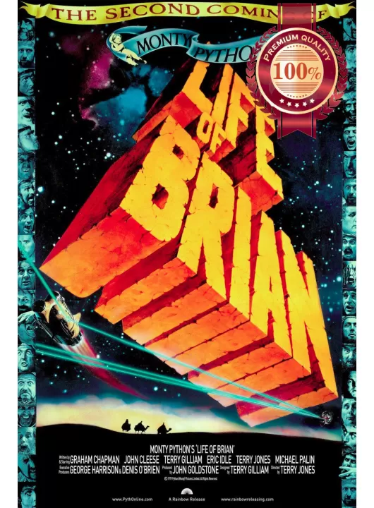 MONTY PYTHONS LIFE OF BRIAN 1979 70s ORIGINAL FILM MOVIE PRINT PREMIUM POSTER