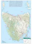 DETAILED TASMANIA STATE ROADS TAS AUSTRALIA MAP OF AUS WALL CHART PREMIUM POSTER