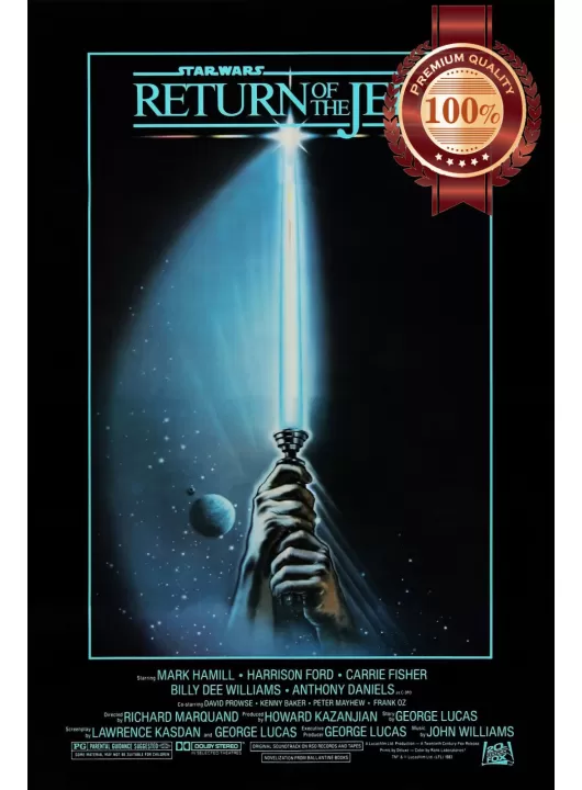 STAR WARS RETURN OF THE JEDI LIGHTSABER 1983 ORIGINAL PRINT PREMIUM POSTER STAR WARS RETURN OF THE JEDI LIGHTSABER 1983 ORIGINAL PRINT PREMIUM POSTER
