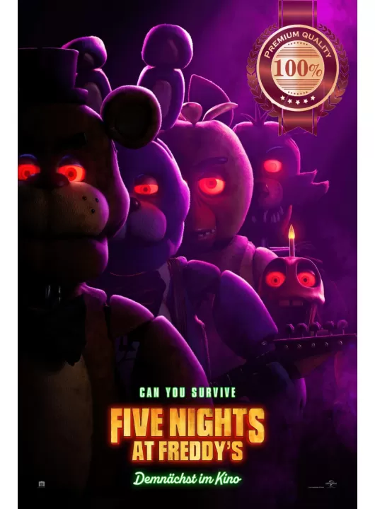 FIVE NIGHTS AT FREDDY'S 2023 ORIGINAL CINEMA MOVIE FILM PRINT PREMIUM POSTER