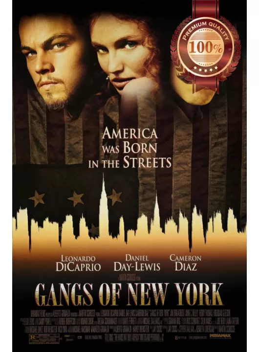 GANGS OF NEW YORK 2002 ORIGINAL OFFICIAL CINEMA MOVIE FILM PRINT PREMIUM POSTER GANGS OF NEW YORK 2002 ORIGINAL OFFICIAL CINEMA MOVIE FILM PRINT PREMIUM POSTER