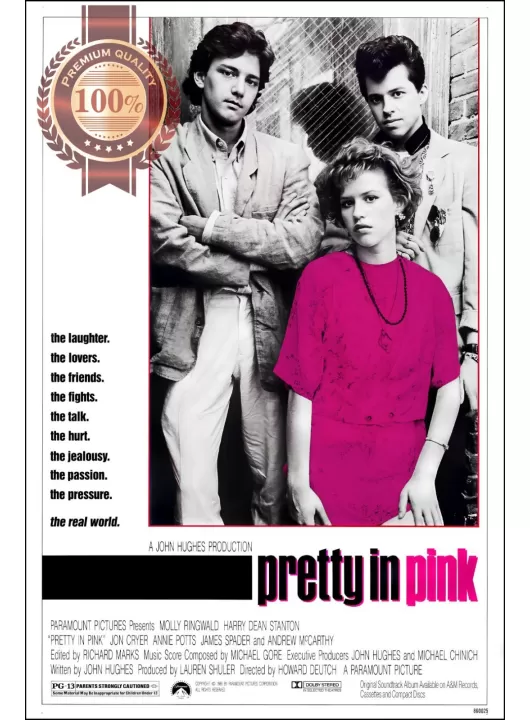 PRETTY IN PINK 1986 80s ORIGINAL MOVIE FILM CINEMA PRINT PREMIUM POSTER