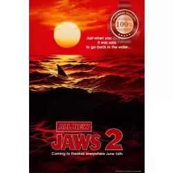 JAWS 2 TEASER 1978 70s OFFICIAL FILM MOVIE ORIGINAL CINEMA PRINT PREMIUM POSTER