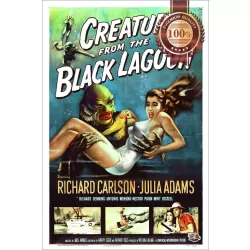 CREATURE FROM THE BLACK LAGOON 1954 50s OFFICIAL ORIGINAL MOVIE PRINT PREMIUM POSTER