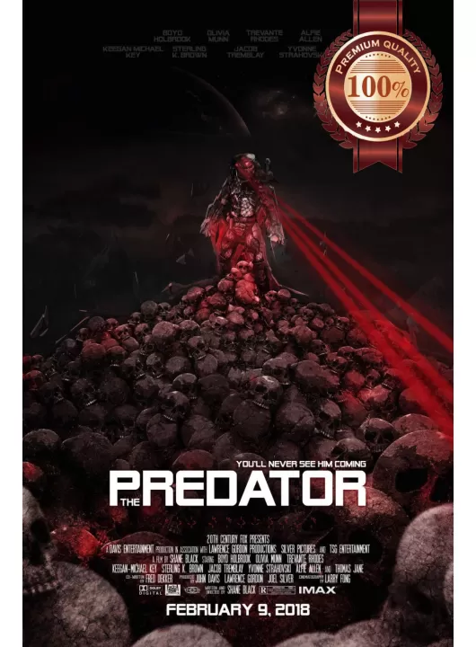THE PREDATOR 2018 SKULLS OFFICIAL FILM MOVIE CINEMA PRINT ART PREMIUM POSTER THE PREDATOR 2018 SKULLS OFFICIAL FILM MOVIE CINEMA PRINT ART PREMIUM POSTER