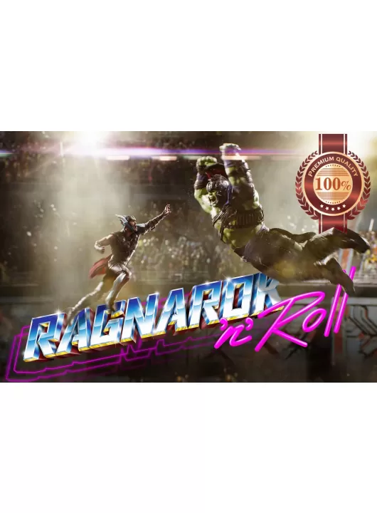 THOR RAGNAROK N ROLL HULK FIGHTING FILM MOVIE ORIGINAL PRINT PREMIUM POSTER THOR RAGNAROK N ROLL HULK FIGHTING FILM MOVIE ORIGINAL PRINT PREMIUM POSTER