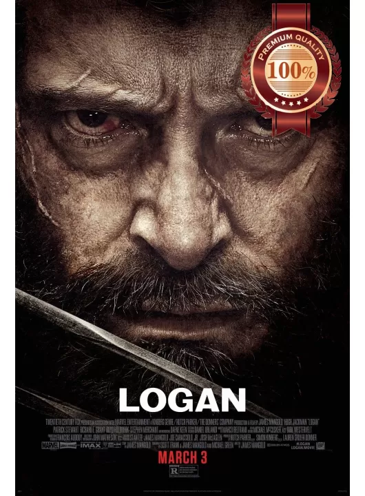 LOGAN 2017 MOVIE X-MEN HUGH JACKMAN CLOSE UP FACE ART PRINT - PREMIUM POSTER