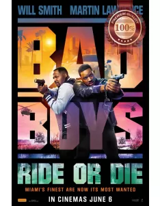 BAD BOYS RIDE OR DIE TEASER 2024 ORIGINAL MOVIE CINEMA PRINT PREMIUM POSTER