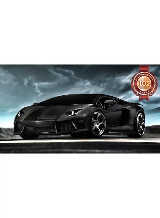 LAMBORGHINI BLACK SUPERCAR SPORTS SUPER DREAM CAR PHOTO PRINT PREMIUM POSTER