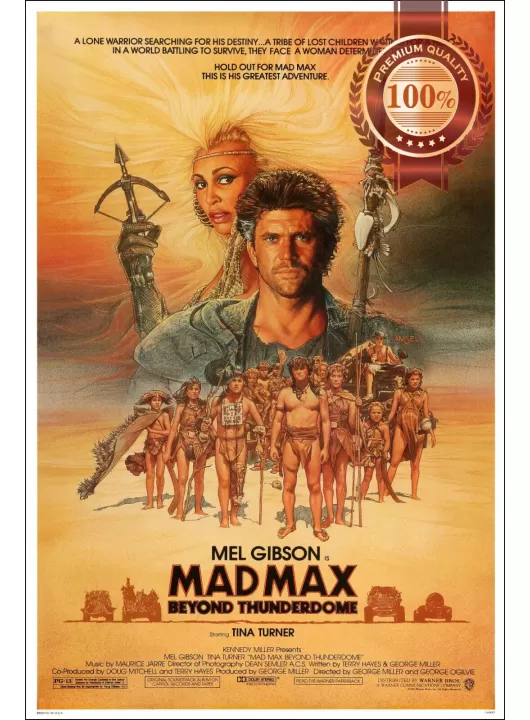 MAD MAX BEYOND THUNDERDOME 1985 ORIGINAL CINEMA FILM MOVIE PRINT PREMIUM POSTER MAD MAX BEYOND THUNDERDOME 1985 ORIGINAL CINEMA FILM MOVIE PRINT PREMIUM POSTER