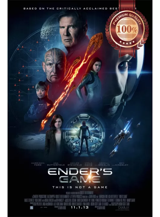 ENDER'S GAME 2013 HARRISON FORD ORIGINAL CINEMA MOVIE PRINT PREMIUM POSTER ENDER'S GAME 2013 HARRISON FORD ORIGINAL CINEMA MOVIE PRINT PREMIUM POSTER