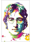 JOHN LENNON ABSTRACT PORTRAIT FACE BEATLES PAINTING ART PRINT PREMIUM POSTER