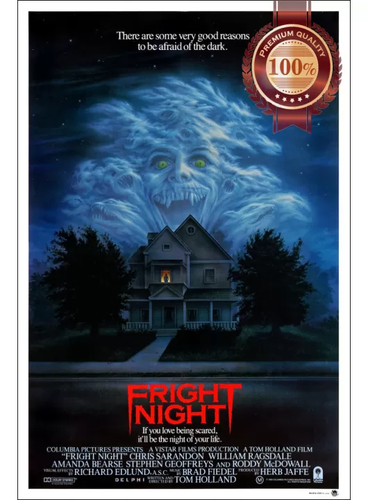 FRIGHT NIGHT 1985 80s ORIGINAL OFFICIAL CINEMA FILM MOVIE PRINT PREMIUM POSTER