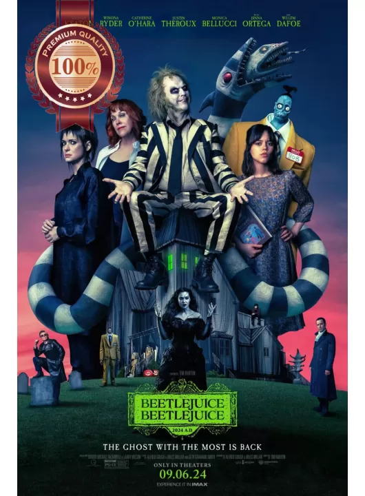 BEETLEJUICE BEETLEJUICE 2024 TEASER MOVIE FILM CINEMA PRINT PREMIUM POSTER BEETLEJUICE BEETLEJUICE 2024 TEASER MOVIE FILM CINEMA PRINT PREMIUM POSTER
