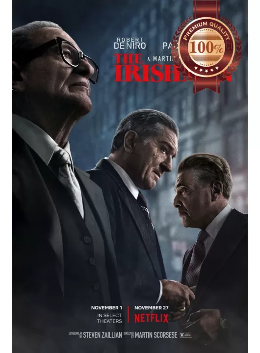 THE IRISHMAN 2019 OFFICIAL ORIGINAL CINEMA MOVIE FILM PRINT PREMIUM POSTER