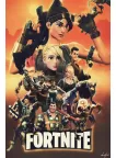 FORTNITE GAME CHARACTERS VIDEO GAME ORIGINAL ART DRAWING PRINT PREMIUM POSTER