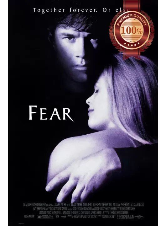 FEAR 1996 90s MARK WAHLBERG ORIGINAL CINEMA MOVIE PRINT PREMIUM POSTER