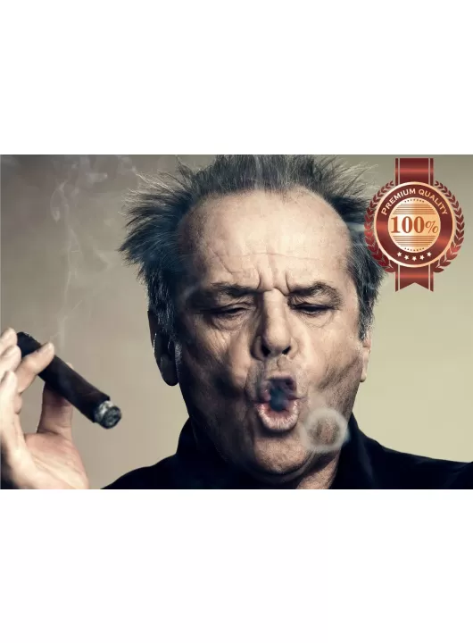 JACK NICHOLSON SMOKING CIGAR FAMOUS PEOPLE WALL ART PRINT - PREMIUM POSTER