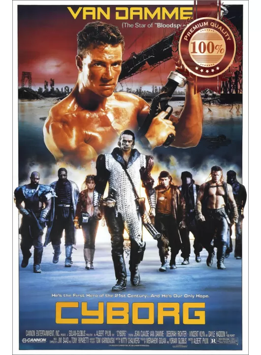 CYBORG VAN DAMME 1989 80s ORIGINAL OFFICIAL CINEMA MOVIE PRINT PREMIUM POSTER