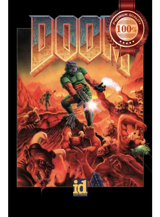 DOOM 1 1993 90s ORIGINAL VIDEO GAME VIDEOGAME WALL ART PRINT PREMIUM POSTER