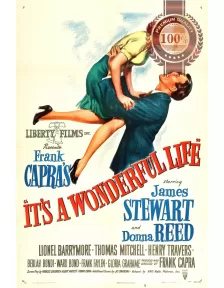 IT'S A WONDERFUL LIFE 1946 ORIGINAL OFFICIAL CINEMA MOVIE PRINT PREMIUM POSTER