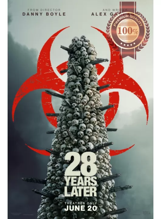 28 YEARS LATER 2025 SKULLS ZOMBIE ORIGINAL MOVIE CINEMA PRINT PREMIUM POSTER 28 YEARS LATER 2025 SKULLS ZOMBIE ORIGINAL MOVIE CINEMA PRINT PREMIUM POSTER