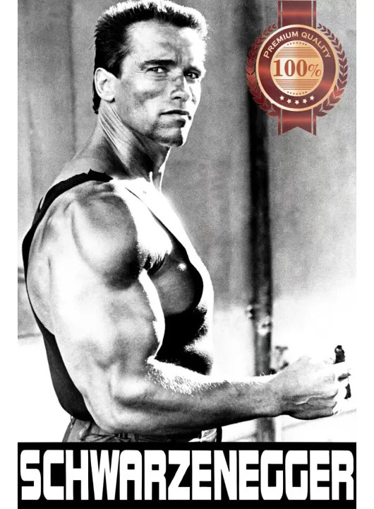 ARNOLD SCHWARZENEGGER COMMANDO PHOTO B&W ORIGINAL MOVIE PRINT PREMIUM POSTER ARNOLD SCHWARZENEGGER COMMANDO PHOTO B&W ORIGINAL MOVIE PRINT PREMIUM POSTER