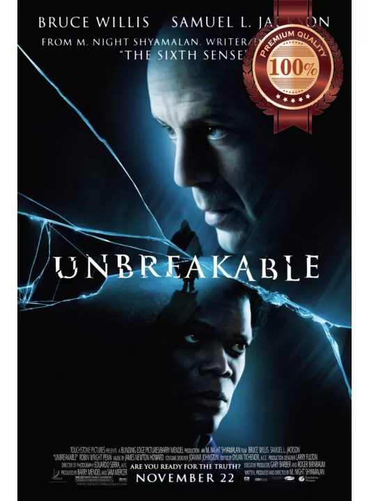 UNBREAKABLE M NIGHT SHA 2000 ORIGINAL CINEMA FILM MOVIE PRINT PREMIUM POSTER UNBREAKABLE M NIGHT SHA 2000 ORIGINAL CINEMA FILM MOVIE PRINT PREMIUM POSTER