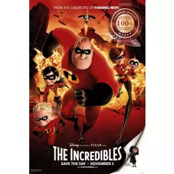 THE INCREDIBLES 2004 OFFICIAL ORIGINAL CINEMA MOVIE FILM PRINT PREMIUM POSTER