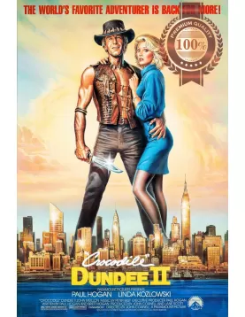 CROCODILE DUNDEE II 2 1988 80s ORIGINAL MOVIE FILM CINEMA PRINT PREMIUM POSTER