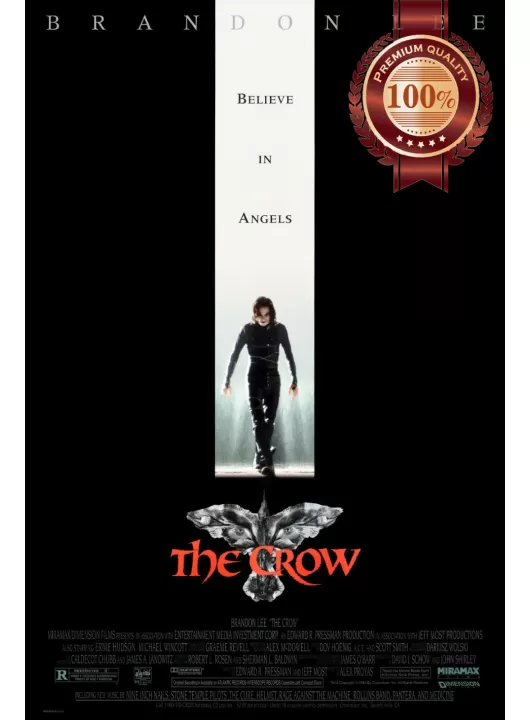 THE CROW 1994 90s ORIGINAL MOVIE FILM CINEMA PRINT PREMIUM POSTER THE CROW 1994 90s ORIGINAL MOVIE FILM CINEMA PRINT PREMIUM POSTER