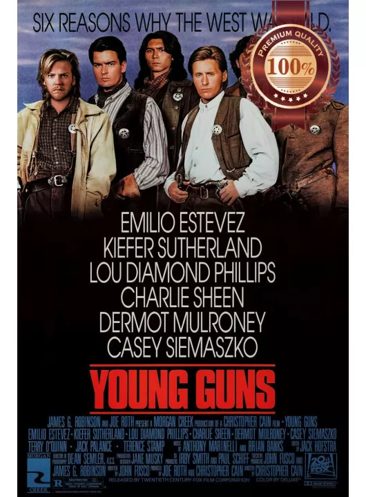 YOUNG GUNS 1988 80s OFFICIAL ORIGINAL CINEMA MOVIE FILM PRINT PREMIUM POSTER