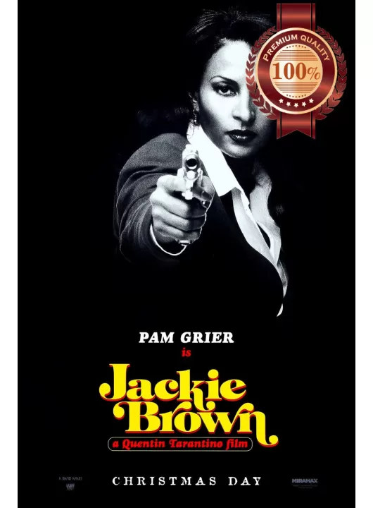JACKIE BROWN 1997 QUENTIN TARANTINO MOVIE ORIGINAL CINEMA PRINT PREMIUM POSTER JACKIE BROWN 1997 QUENTIN TARANTINO MOVIE ORIGINAL CINEMA PRINT PREMIUM POSTER